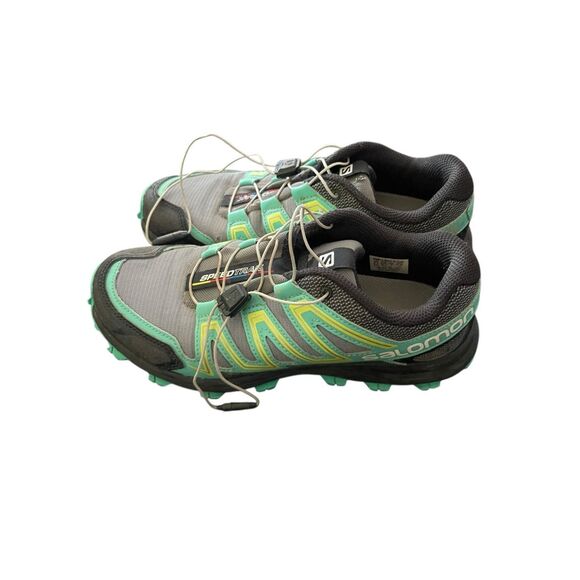 Salomon Speedcross Athletic Shoes - Green and Gray - Picture 3 of 12